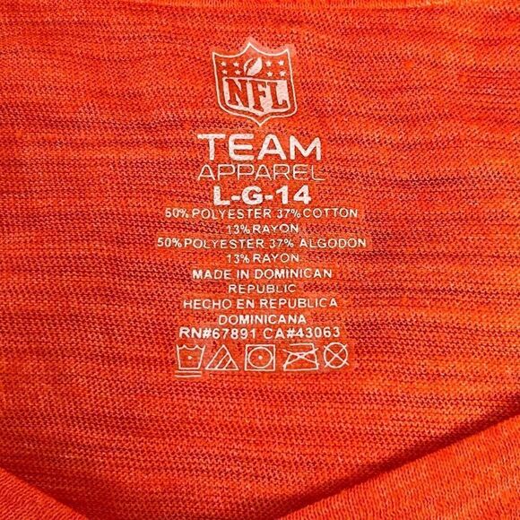 NFL Team Apparel Denver Broncos Tee   Girls Lg 14   NWT - Picture 3 of 4